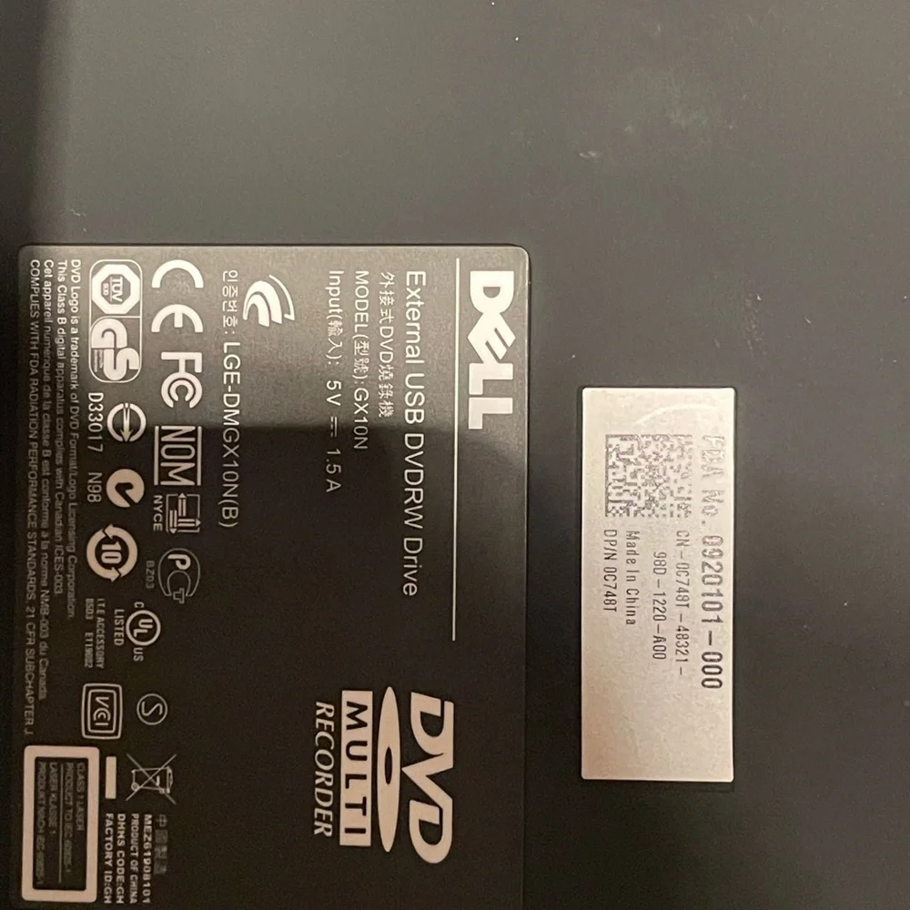 Dell external USB DVD RV drive multi recorder